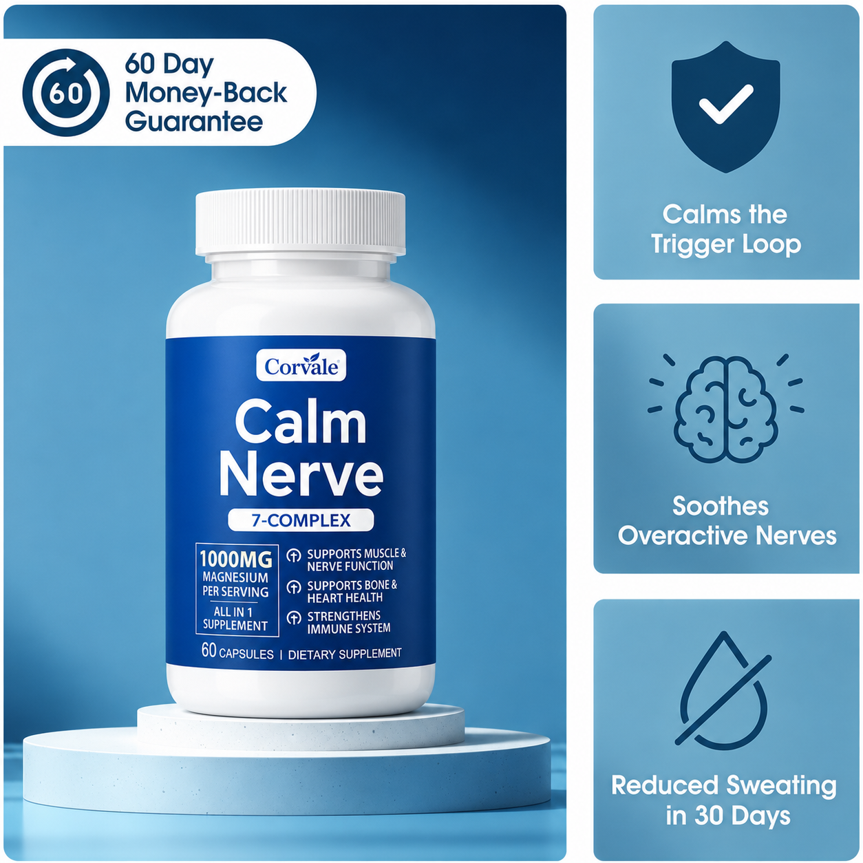 Calm Nerve - Targeted Nervous System Support For Excessive Sweating
